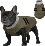 Kuoser Dog Jacket, Winter Dog Coats for Medium Dogs, Cold Weather Coats Pet Clothes, Doggie Snow Jacket for Frech Bulldog, Boston Terrier, Green M