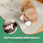 Christmas Dog Toys – Plush Reindeer & Snowman Holiday Set for Small and Medium Dogs, Soft Stuffed Chew Toys with Crinkle Ears, Festive Red Green Plaid, Cute Stocking Stuffer Gift