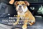 Bulldogology SUV Cargo Liner for Dogs 55"x82" Heavy Duty Pet Trunk Cargo Cover Area - Trunk Cover Car Protector for Dogs Waterproof Nonslip Mat - Dog Cargo Liner SUVs Vans Cars (Large, Black)