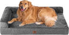 EHEYCIGA Memory Foam Orthopedic XL Dog Bed, Washable Dog Bed with Waterproof Lining Removable Cover, Extra Large Dog Bed Sofa with Nonskid Bottom XLarge Pet Couch Bed, 44x32 Inches, Dark Grey