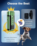 Dog Bark Deterrent Devices-Ultrasonic Anti Barking Device with 50ft Range, Rechargeable No Barking for Own or Neighbor's Dogs, Portable Safe for Pets/Humans, Green