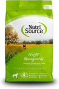 NutriSource Weight Management Dry Dog Food, Chicken and Chicken Meal, 12LB