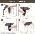 Queenmore Large Dog Sweaters, Soft Fleece Vest Pullover Dog Jacket with Leash Hole, Warm Winter Dogs Clothes Cold Weather Doggy Dachshund Sweater for Large Dogs Cats Boy or Girl (Cationic Gray, L)