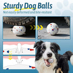 HETOO Dog Balls - Tennis Ball for Dogs: 2.2 Inch ETPU Balls for Small Medium Dogs Puppy- 4 Pack Water Toys Outdoor Toys - for Small Automatic Dog Ball Launcher