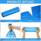 Harloon 6000 Counts Dog Poop Waste Bags 30 Rolls Extra Thick Strong Leak PET Proof Bags Disposable Bulk Universal Doggy Roll Waste Box for Puppy Outdoor Walking Travel(Bule,12 x 8 Inches)