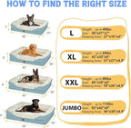 Washable Orthopedic Large Dog Bed - Dog Beds Large Sized Dogs with Removable Cover Waterproof Orthopedic XL Pet Bed with Bolster