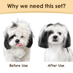 Professional Deshedding Dog Brush Grooming Kits, for Long-Haired Dogs and Cats - Dog Deshedding Brush and Slicker Brush Set 3 in 1 Gift Box for Long Hair Pets like Golden Retriever
