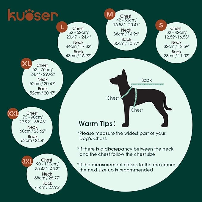 Kuoser Dog Coat, Extra Warm Dog Jacket Windproof Dogs Cold Weather Coats for Small Dogs, Fleece Lining Turtleneck Doggy Snowsuit Reflective Adjustable Pet Winter Clothes Christmas, Pink S