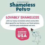 Shameless Pets Soft-Baked Dog Treats, Duck Duck Beet - Natural & Healthy Dog Chews for Digestive Support with Fiber - Dog Biscuits Baked & Made in USA, Free from Grain, Corn & Soy - 1-Pack