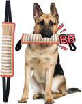 Clysoru Tug Toy for Dogs Squeaky Toy with 2 Strong Handles Lasting Training Equipment Puppy to Large Dog Interactive Toys of War Pull Indestructible Rope Pet Crinkle Teething (Flower)