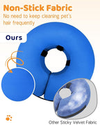 Supet Inflatable Dog Cone Collar for Large Medium Small Dogs, Soft Cone Collar for Dogs Cats, ECollar Doggie Neck Donut Dog Cone Alternative After Surgery