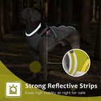 Dog Winter Coat with Harness, Dog Jacket, Pet Clothes with Zipper on Back, Waterproof Windproof Warm Vest, Reflective Cold Weather Coats, for Small Medium Large Dogs, Thick, Green, 3XL
