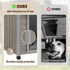 Outdoor Dog House Weatherproof, casa para Perros Wooden Medium-Large Breed with Anti-Chewing Iron Frame, Ventilated Window, Easy Clean and Assemble, 30.5" L x 37.4" W x39 H