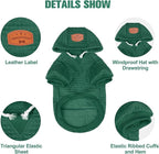 BEAUTYZOO Dog Sweaters for Large Dogs Girls Boys, Warm Winter Dog Hoodie Sweatshirt with Pocket & Leash Hole,Soft Waffle-Like Laminated Cotton Pet Clothes for Big Breeds Indoor Outdoor Cold Weather