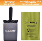 Neater Pet Brands Lift N’ Bag 2.0 Dog Pooper Scooper with Bag Attachment for Small to Large Dogs, New & Improved Design, 195 Refill Bags, Heavy Duty Dog Poop Scooper for Yard & Walks, One-Hand Use
