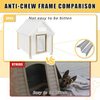 Small Dog House Outdoor, Wooden Indoor Dog House with Waterproof Roof, Removable Floor, Pet Doghouse Puppy Shelter for Small Medium Dogs, 18.1''x25.2''x24''