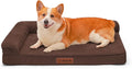 Orthopedic Dog Beds Large Sized Dog, Memory Foam Pet Bed for Large Dogs, Washable Removable Cover, Nonskid Bottom, Waterproof, 36x27x6 Inches, Brown Grey