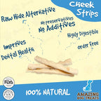 Amazing Dog Treats - Beef Cheek Strips Premium Dog Chew (6 Inch - 12 Pack) - NO Odor - Thick Cut - Rawhide Alternative - Beef Cheek Slice Chip Sticks - No Dyes, Chemicals, or Preservatives