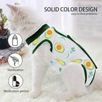 Cat Professional Surgical Recovery Suit,E-Collar Alternative for Cats Dogs,After Surgery Wear, Pajama Suit,Home Indoor Pets Clothing (M (6-8 1bs), Avocado)