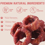 Dog Treats Duck Wrapped Sweet Potato Donuts Rings, Healthy Low Fat Dog Jerky Chews, High Protein Training Treats Snacks for Small Medium Large Breed, 10.6 oz