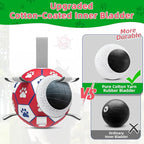 Diman Premium Large Dog Toys Dog Soccer Ball with Straps Dog Balls for Indoor Outdoor Gift for Birthday for Extra Large Dog Interactive Dog Toys Water Toy（9 Inch）