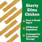 Lucky Premium Treats Lucky Shorty Slims – Chicken Jerky Dog Treats and Crunchy Dog Chew Sticks with Real Chicken for Small to Large Dogs (7 Count)