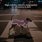 Reflective Dog Raincoat, Windproof & Waterproof Dog Rain Jacket, Adjustable Hooded Pet Poncho with Leash Hole for Small, Medium, Large Dogs(S-2XL) (Pink, XX-Large)