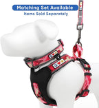 Pawtitas Personalized Dog Leash Embroidered Customize Your Pet Name & Phone Number Puppy Reflective 6 ft Long Small Camouflage Pink Custom Tag Name, Pink Camo