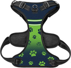 Custom Seattle Dog Harness with Reflective Stripes Personalized Name and Number Dog Vest Harness with Pet Traction Rope for Small Medium Large Dog