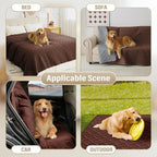 BOCTOPUG Dog Bed Cover for Pets Blankets Rug Pads for Couch Protection Waterproof Bed Covers Dog Blanket Furniture Protector Reusable Changing Pad (Dark Grey+Brown, 52"x82")