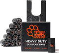 Tuff Pets Heavy Duty Dog Poop Bag With Handles - 16 Rolls of Pet Waste Bags - Fits in any Dogs Poo Bag Dispenser or Holder - Thick Dog Poop Bags