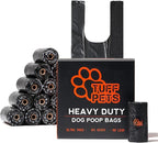 Tuff Pets Heavy Duty Dog Poop Bag With Handles - 16 Rolls of Pet Waste Bags - Fits in any Dogs Poo Bag Dispenser or Holder - Thick Dog Poop Bags