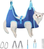 Supet Cat Grooming Hammock, Dog Hanging Harness for Nail Trimming Doorframe, Pet Holder Restraint for Clipping Nails, Pet Hoist Sling for Cutting Nails, Ear & Eye Cleaning, Medicine at Home (XS)