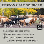 K9 Connoisseur Dog Bones Made in USA for Small and Medium Breed Dogs Natural Long Lasting Meaty Beef Knee Cap Bone Treats Best for Dogs Upto 50 Pounds 1 Pack 10 Count
