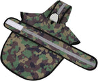 HDE Dog Raincoat Jacket Reflective Adjustable Hooded Pet Poncho Rain Coat with Leash Hole for Small to X-Large Dogs Camo - L