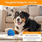 Smart Interactive Dog Toy Automatic Moving Bouncing Chew Herding Ball E-TPU Material for Large and Medium-Sized Dogs Keep Them Busy USB Rechargeable (Blue)