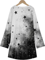 MARSVOVO Women Novelty Graphic Plus Size Sweater Crewneck Long Sleeve Cute Printed Loose Fit Casual Fall Sweaters Top