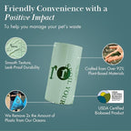 Nina Woof Eco-Friendly 92% Plant-Based Dog Poop Bags Rolls -180 Extra Thick, Durable, Leak-Proof, Odorless, Convenient Disposal - USDA Certified, Heavy-Duty Trash Bags and Garbage Bags