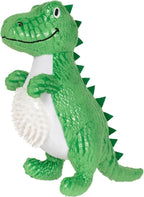 Fringe Studio Plush Dog Toy, Roar and Explore, Teeth and Gum Cleaning TPR Spiky Ball, Pet Shop Collection (314634)