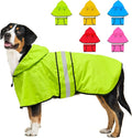 Dog Raincoat - Waterproof Reflective Dog Rain Jacket, Adjustable Hooded Doggy Rain Coats with Leash Hole, Lightweight Pet Slicker Poncho (XX-Large, Green)