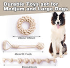 Dog Rope Toy, Rope Toys for Dogs Aggressive Chewers, for Large Dogs for Cleaning Teeth, Bite Resistant, 3 Pack