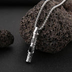 HZMAN Whistle Emergency Necklace for Adults Retro Gothic Wolf Whistle Necklaces Outdoor Survival for Dog Training Camping Hiking Boating Hunting Pendant