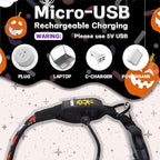 DOGWONG LED Dog Collar - Halloween Light up Dog Collars - Rechargeable Waterproof - Fall Lighted Dog Collars for Night Walking, Hiking, Camping