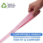 Pawtitas 6 FT Recycled Dog Leash with Reflective Stitched Thread Stitched on Side| Medium Reflective Dog Leash Made from Plastic Bottles Collected from Oceans – Pink 6 ft Dog Leash