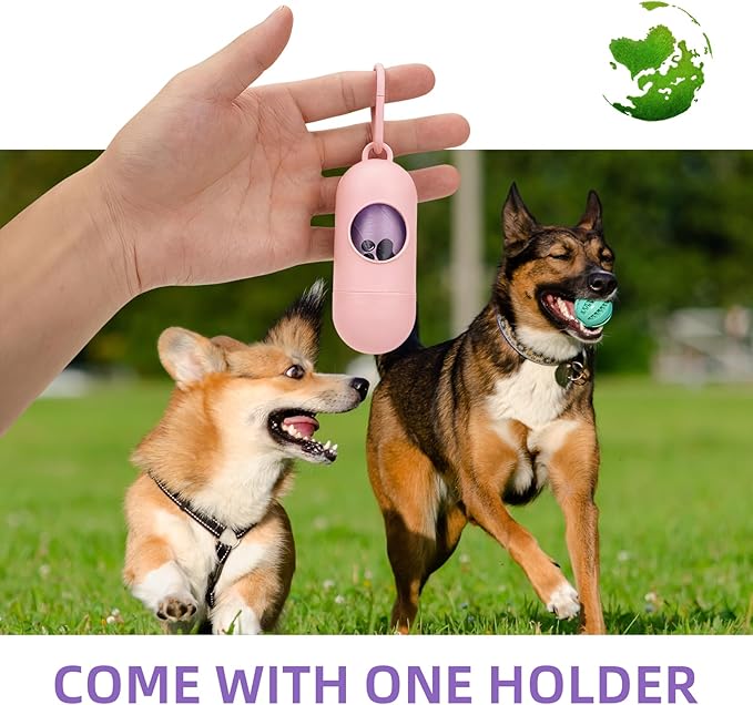 Undoria Purple Poop Bags for Dogs,18 rolls(270 Count Biodegradable Poop Bags,9x13 inches),With Dog Poop Bag Holder– Extra Thick & Leak-Proof Waste Bags for Dogs & Cats,Lavender Scent