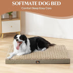 Dog Bed for XXXL Dogs up to 150 lbs with Orthopedic Foam Waterproof Cover Removable and Washable Cover Fluffy Dog Crate Bed with Non-Slip Bottom