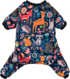 CuteBone Small Dogs Outfit Soft Puppy Onesies Pjs Dog Pajamas Pet Coat Cat Apparel Comfy Doggie Jumpsuit Bodysuit for All Seasons P75L