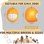 Indestructible Dog Squeaky Ball - Tough Chew Toy for Aggressive Chewers, Medium/Large Dogs - Durable Fetch Toy for Indoor, Outdoor & Water Play - Orange