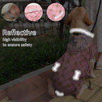 Waterproof Dog Raincoat, Adjustable Reflective Lightweight Pet Rain Clothes with Poncho Hood (Gold Cheery Blossoms Pink, Small)