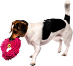goDog PlayClean Germs Squeaky Plush Dog Toy with Odor-Eliminating Essential Oils, Chew Guard Technology - Pink, Large